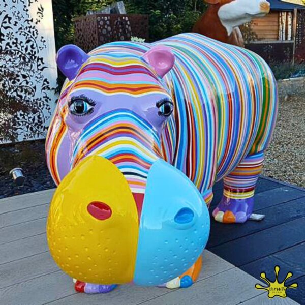 STATUE HIPPOPOTAME EN RESINE PAUL SMITH