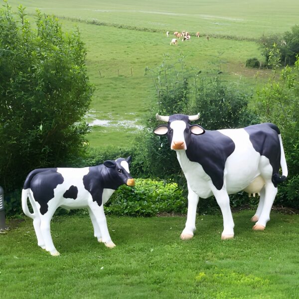 STATUE EN RESINE VACHE PRIM'HOLSTEIN