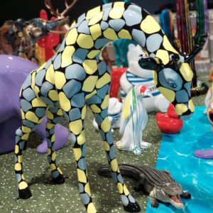 statue animaux en résine girafe