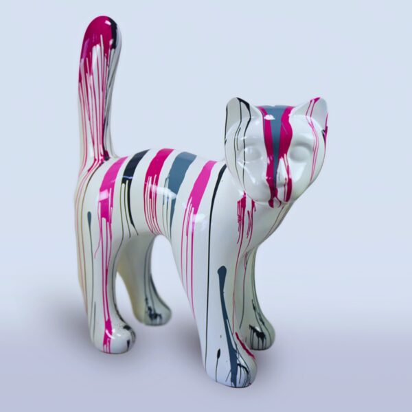 STATUE DE CHAT EN RESINE DECORATION TRASH