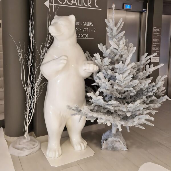 STATUE EN RESINE OURS DEBOUT DESIGN