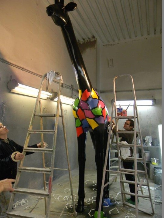 PEINTURE GIRAFE