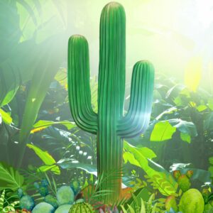 CACTUS EN RESINE VERT SATINE 185 CM