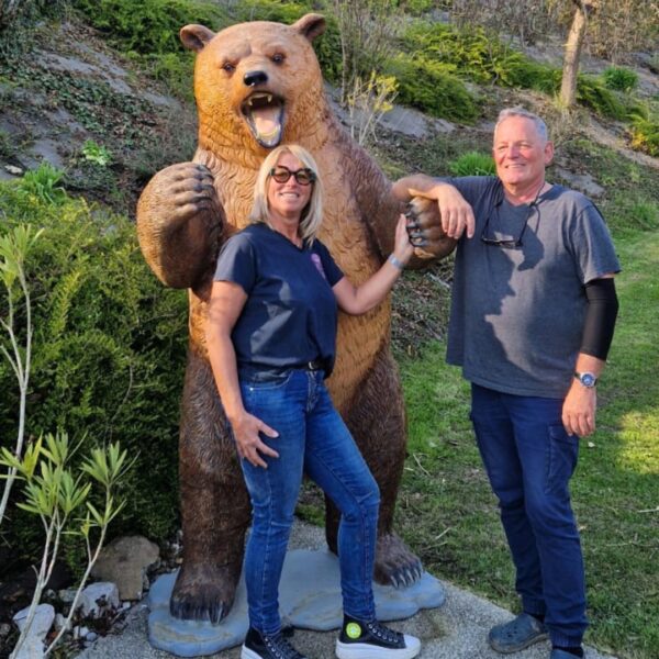 STATUE DE GRIZZLY GEANT EN RESINE REALISTE