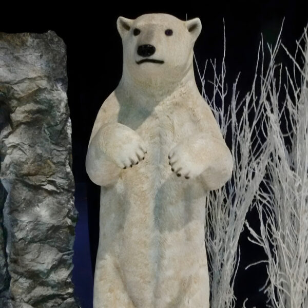 STATUE EN RESINE OURS BLANC DEOUT REALISTE