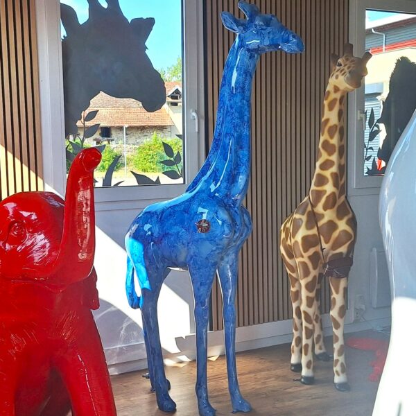 GIRAFE DOUCHE MARBREE BLEUE