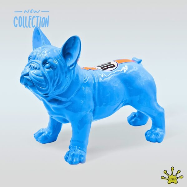 STATUE EN RESINE DE BOULEDOGUE PORSCHE