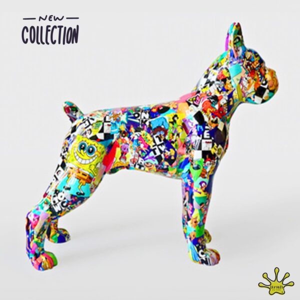 STATUE DE CHIEN EN RESINE DECORATION CARTOON