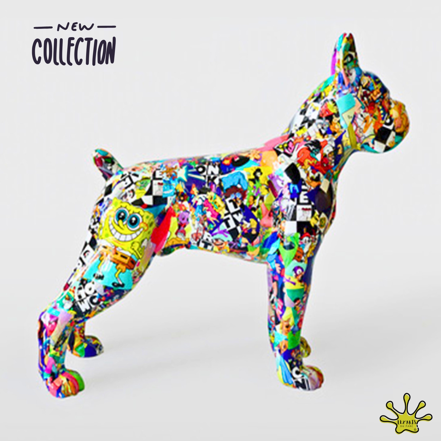 STATUE DE CHIEN EN RESINE DECORATION CARTOON