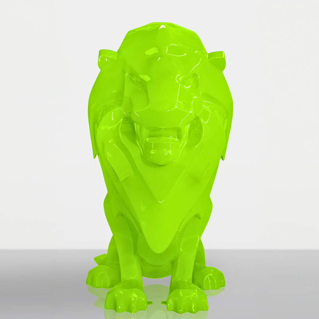 LION ORIGAMI VERT 170 CM COULEUR AU CHOIX LION ORIGAMI VERT 170 CM COULEUR AU CHOIX