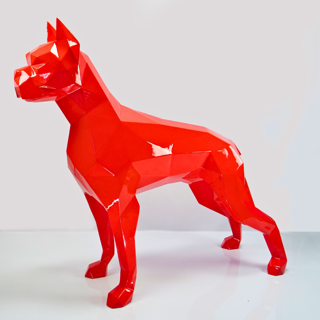 BOXER ORIGAMI COULEUR AU CHOIX 170X190CM STATUE DE BOXER ORIGAMI COULEUR XXL