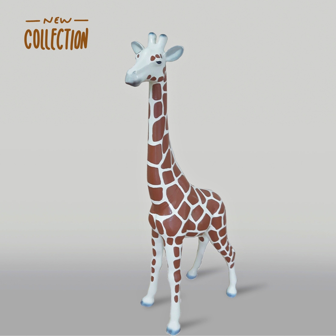 STATUE EN RESINE GIRAFON REALISTE 100 CM