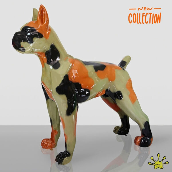 STATUE DE BOXER EN RESINE XXL MULTICOLORE