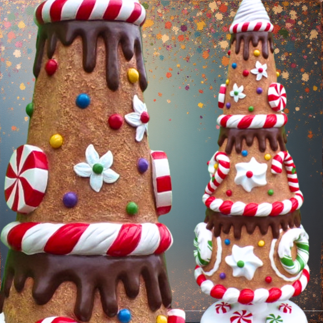 GRAND SAPIN DE NOEL PAIN D'EPICE ENN RESINE