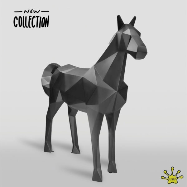 STATUE DE CHEVAL EN RESINE ORIGAMI