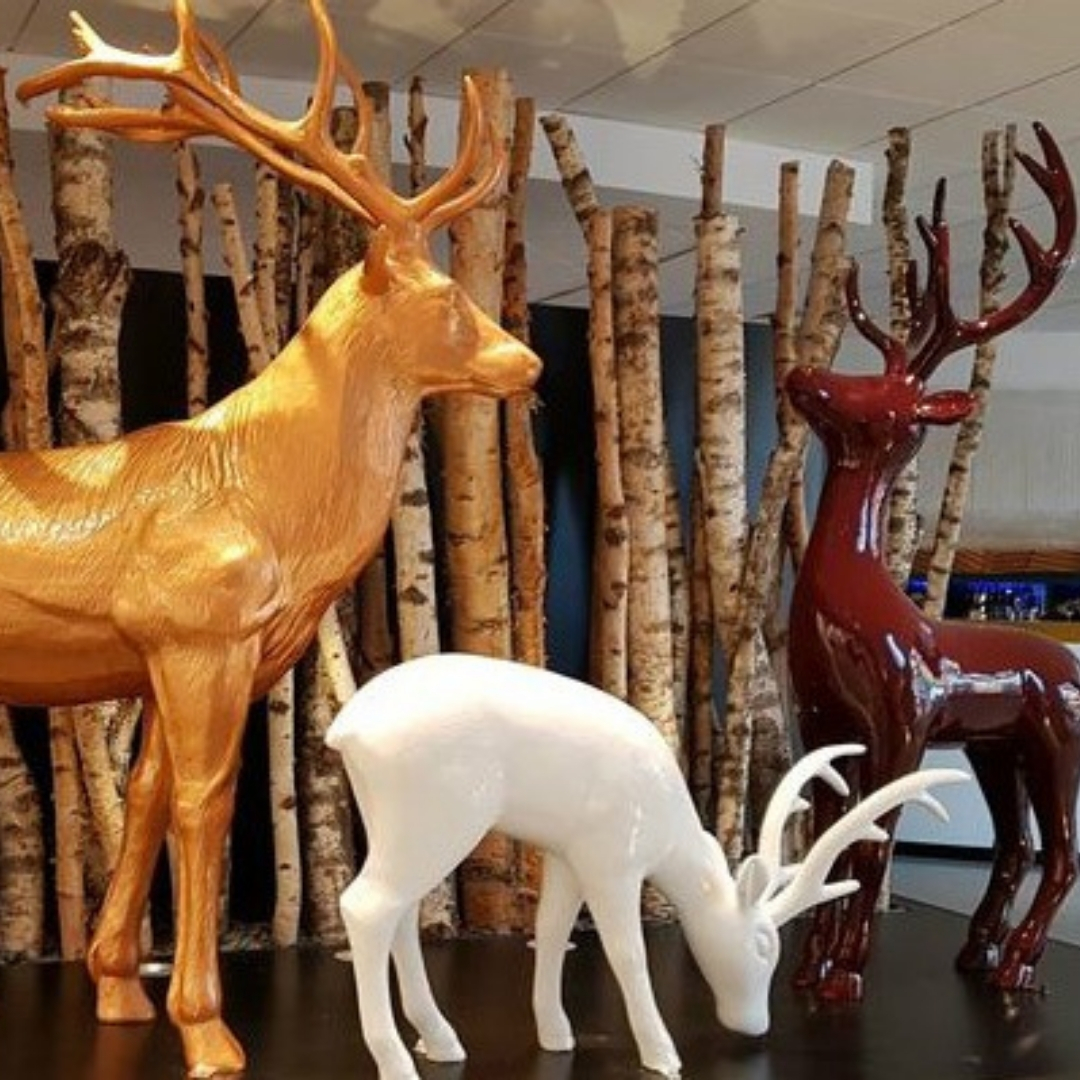 CLUB MED SAMOENS 74 STATUES EN RESINE CERFS CLUB MED SAMOENS 74