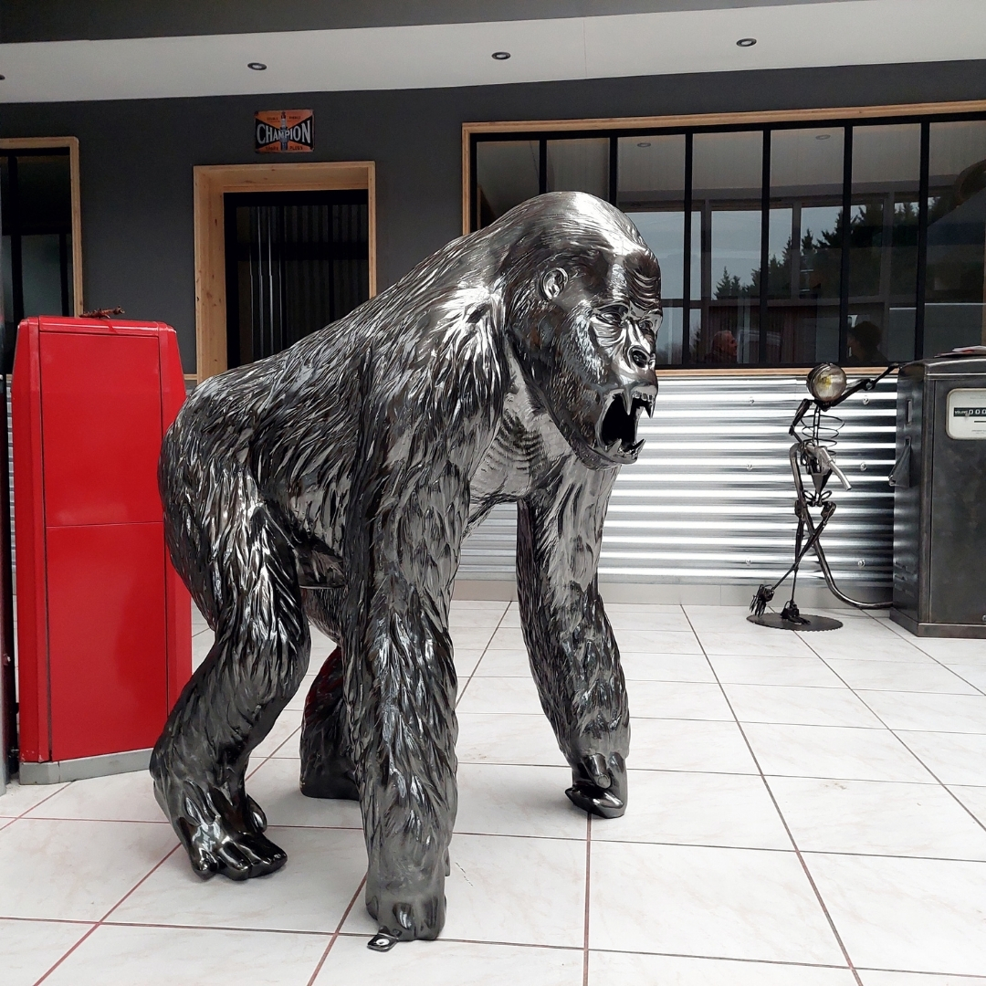 GREEN SAFE 73 GORILLE EN RESINE CHROME GREEN SAFE 73