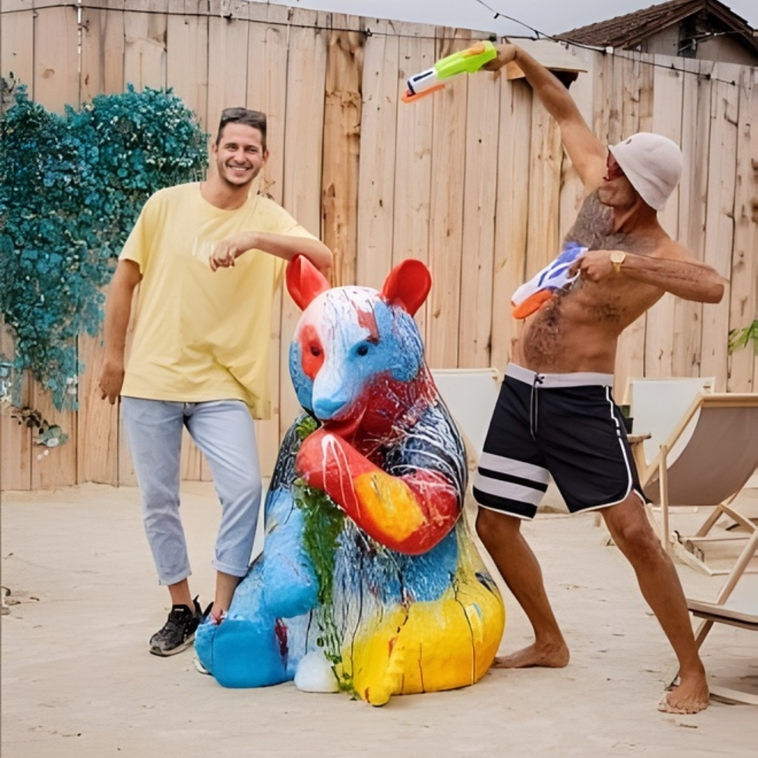 JUNGLE HOUSE GENEVE SUISSE STATUE PANDA SPLASH JUNGLE HOUSE GENEVE SUISSE