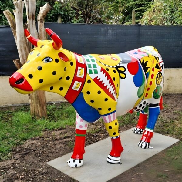 STATUE EN RESINE VACHE COW PARADE ARTISTIQUE