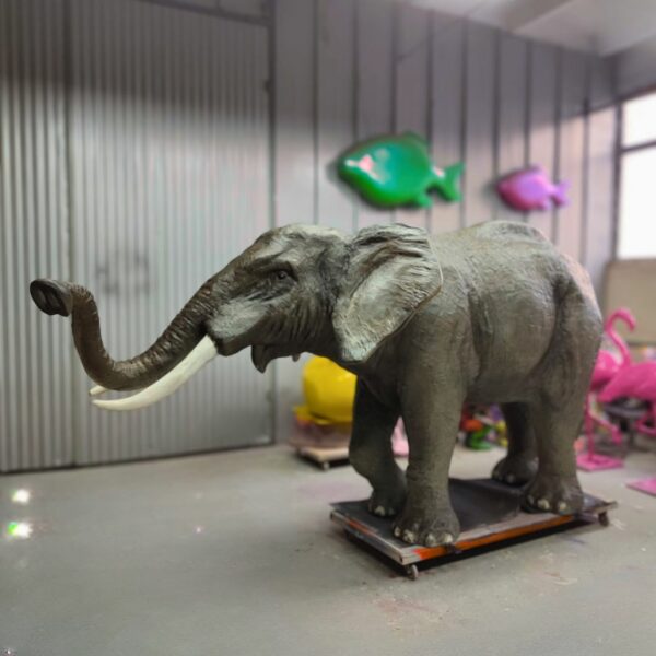 STATUE EN RESINE ELEPHANT REALISTE GRANDEUR NATURE