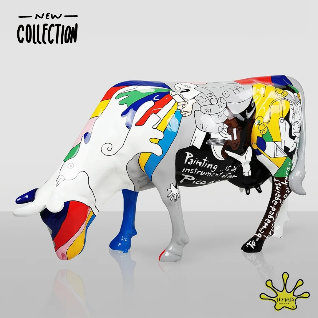 STATUE EN RESINE VACHE COW PARADE INSPIRATION PICASSO STATUE EN RESINE VACHE COW PARADE INSPIRATION PICASSO