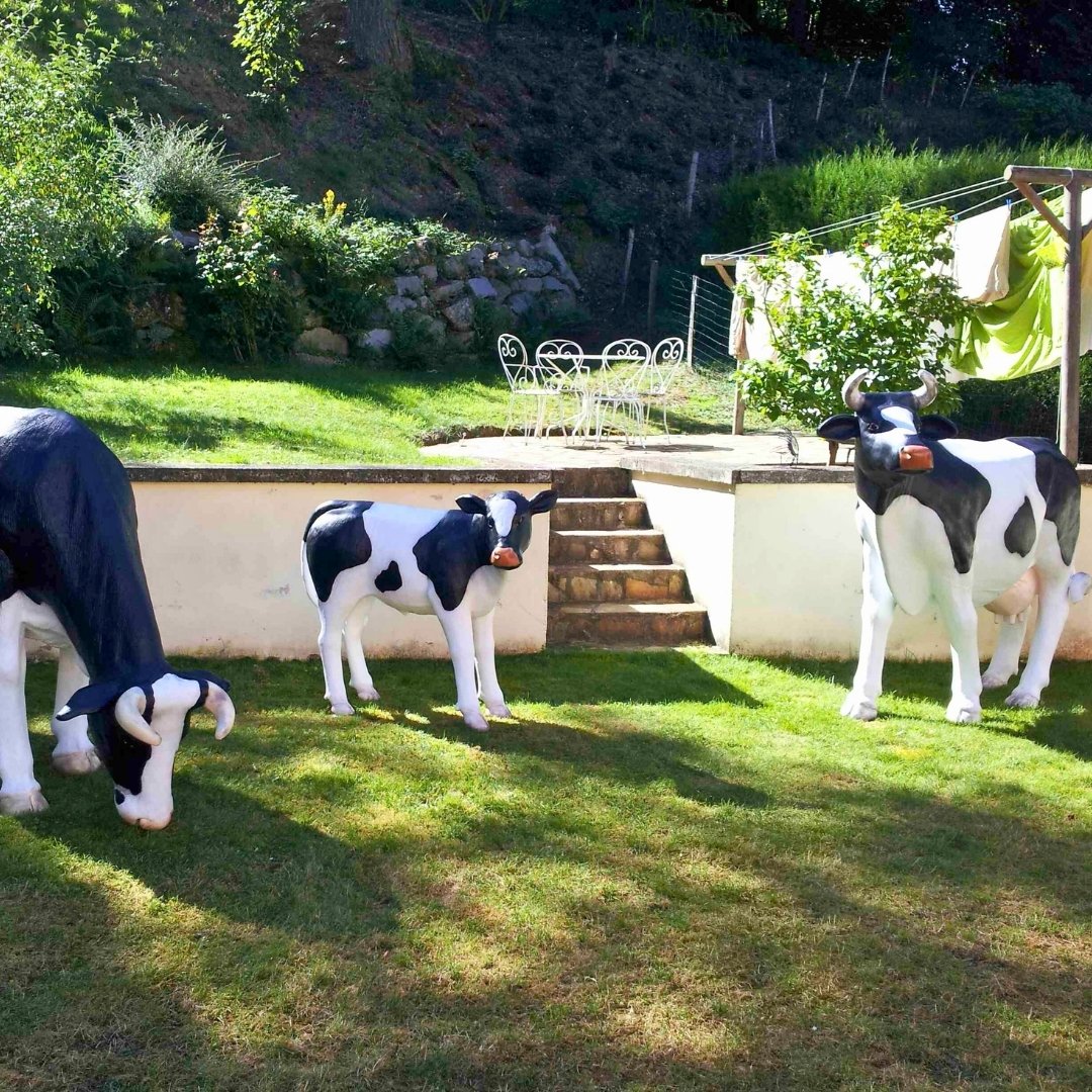STATUE VACHE EN RESINE PRIM'HOLSTEIN