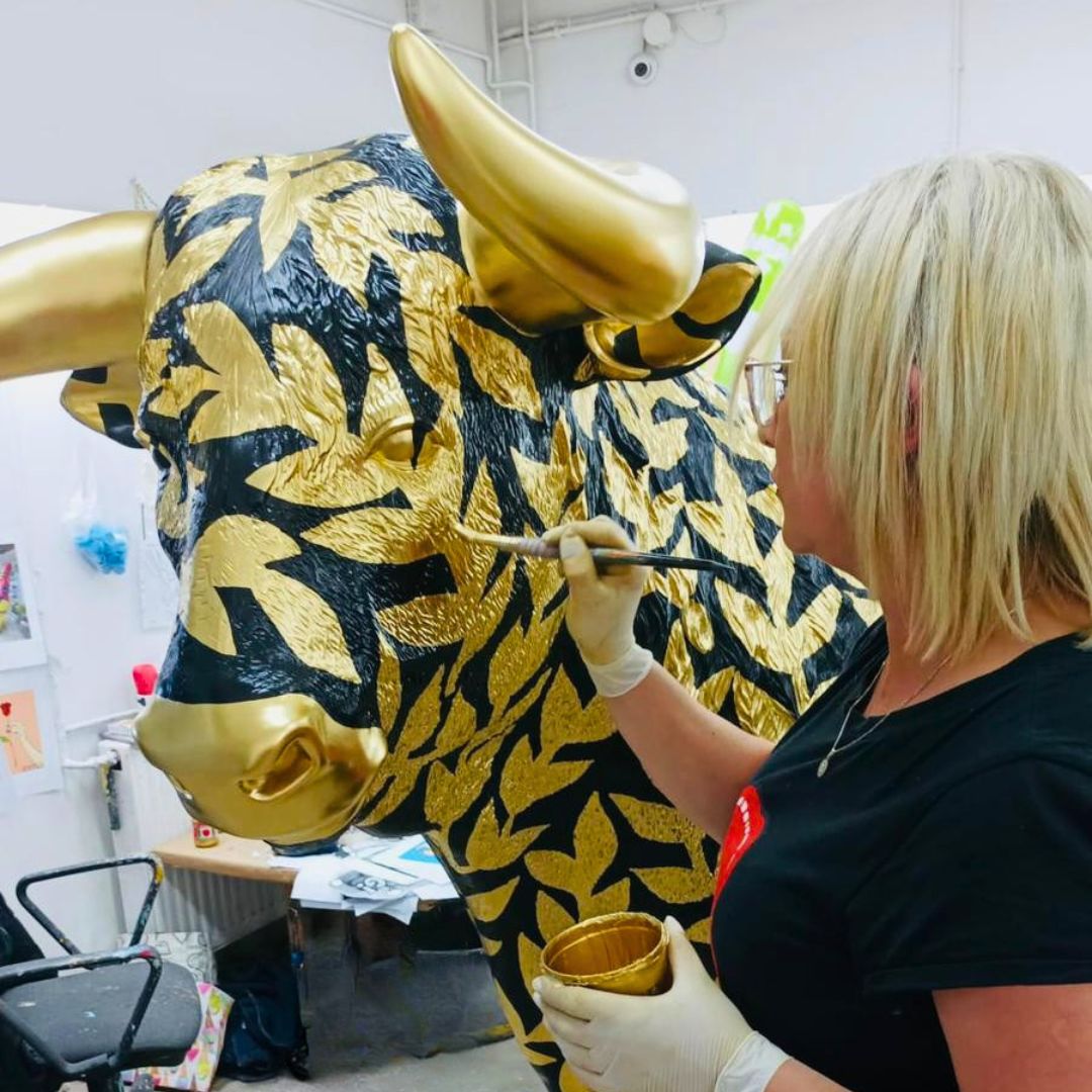 STATUE VACHE DECORATION ARTISTIQUE