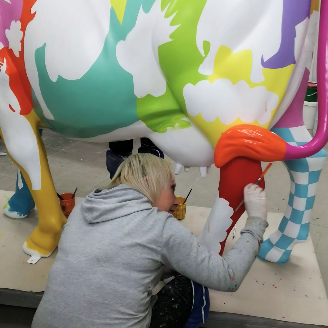 STATUE VACHE DECORATION ARTISTIQUE