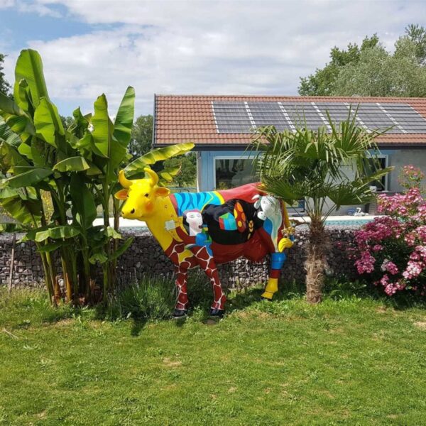 STATUE VACHE EN RESINE INSPIRATION PICASSO