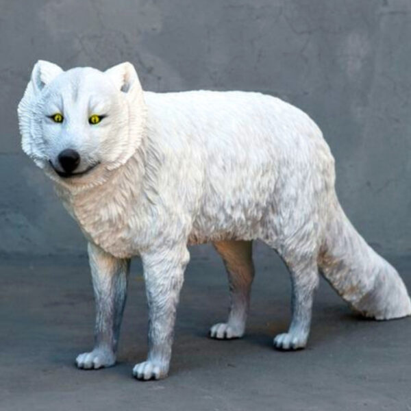 STATUE DE RENARD DES NEIGE EN RESINE