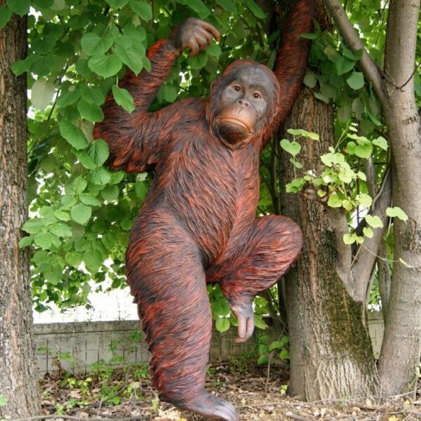 Statue en résine de orang-outan grandeur nature