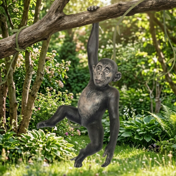 Statue de chimpanzé en résine réaliste