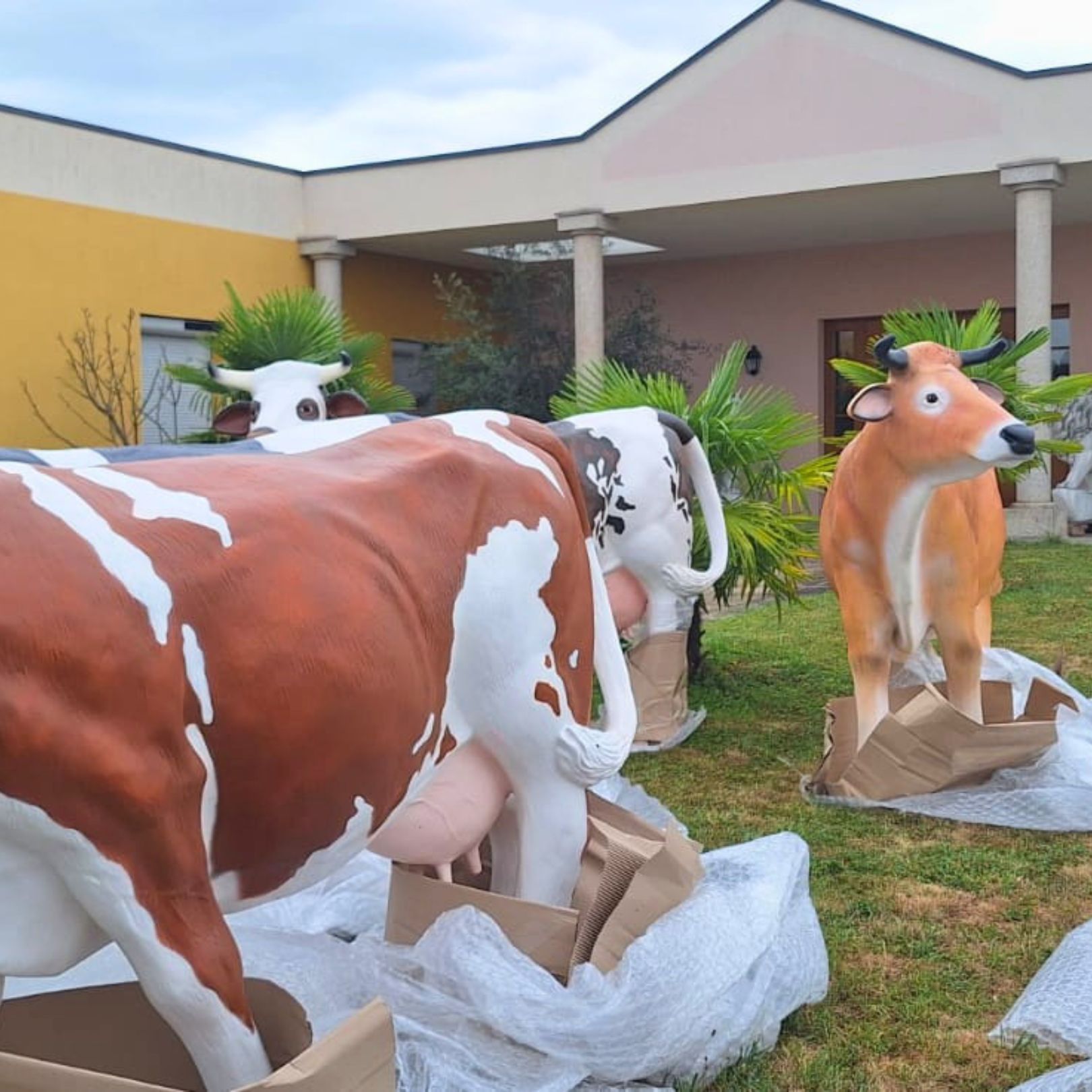 STATUES VACHES EN RESINE DE RACE REALISTES