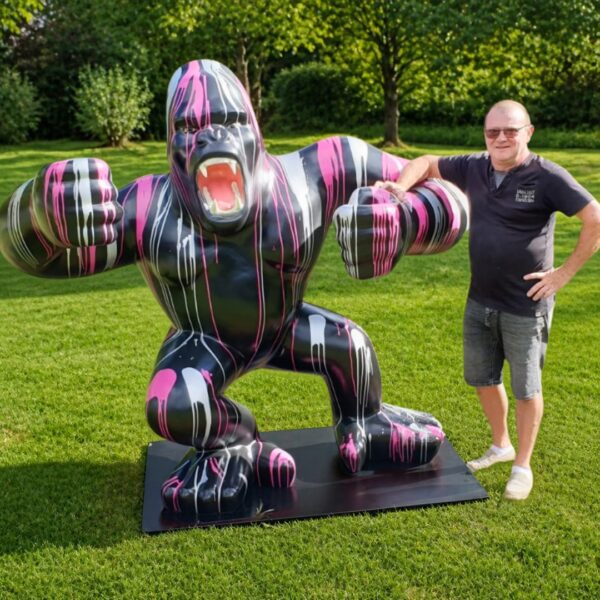 STATUE DE GORILLE EN RESINE GEANT TRASH